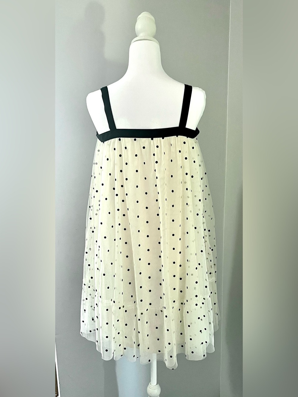 GAP Black and Ivory Polka Dot Dress